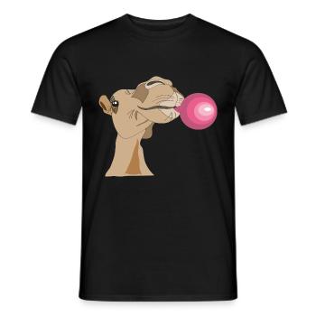 Kameldame mit Kaugummi - Männer T-Shirt - Schwarz - Vorne - AI Model Male 178 light (178cm)