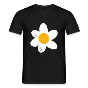 Marguerite - Fleur - T-shirt homme - noir - Devant - AI Model Male 178 light (178cm)