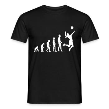 Volleyball Evolution - Männer T-Shirt - Schwarz - Vorne - AI Model Male 178 light (178cm)