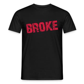 Broke - Farbwechsel - Männer T-Shirt - Schwarz - Vorne - AI Model Male 178 light (178cm)