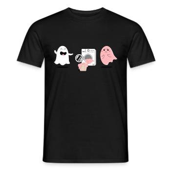Faded ghost - Men's T-Shirt - black - Front - AI Model Male 178 light (178cm)