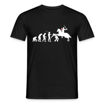 Mittelalterlicher Ritter Kreuzritter cooles Mittel - Männer T-Shirt - Schwarz - Vorne - AI Model Male 178 light (178cm)