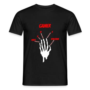 Gamer Gaming Zocker Daddeln Geschenkidee - Männer T-Shirt - Schwarz - Vorne - AI Model Male 178 light (178cm)