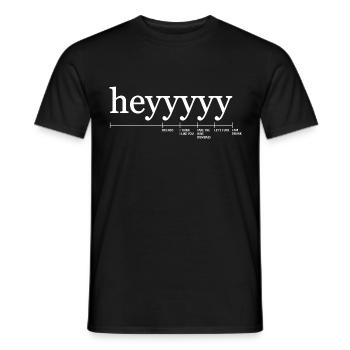 Hey Scale Funny T Shirt - Männer T-Shirt - Schwarz - Vorne - AI Model Male 178 light (178cm)