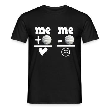 Balle de golf mathématiques facture des enseignants idée cadeau - T-shirt homme - noir - Devant - AI Model Male 178 light (178cm)