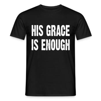 His Grace Is Enough - Männer T-Shirt - Schwarz - Vorne - AI Model Male 178 light (178cm)
