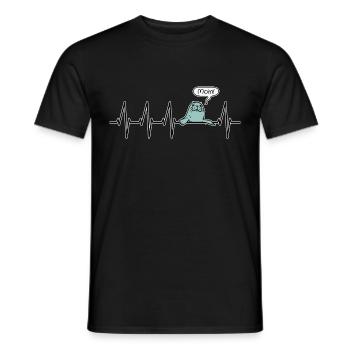 Seal Heuler Sea Moin North Sea Baltic Sea Heartbeat - Men's T-Shirt - black - Front - AI Model Male 178 light (178cm)