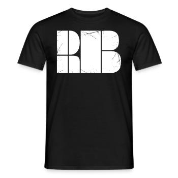 DnB - Drum and Bass - Minimalist design - Men's T-Shirt - black - Front - AI Model Male 178 light (178cm)