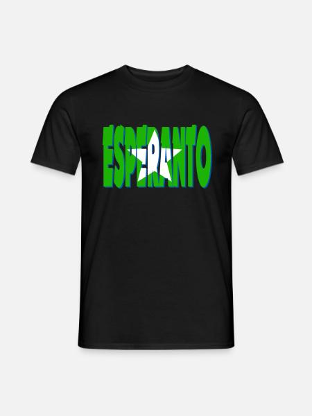 Die Sprache Esperanto ist leicht für Anfänger. - Männer T-Shirt - Schwarz