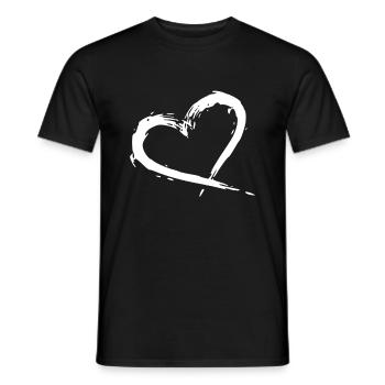 herz - Männer T-Shirt - Schwarz - Vorne - AI Model Male 178 light (178cm)