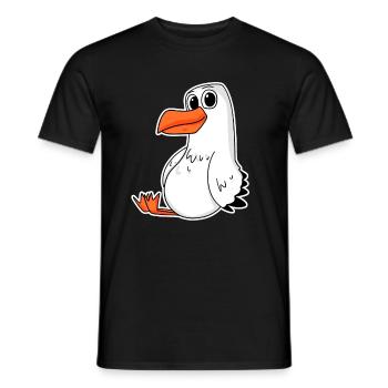 gull - Men's T-Shirt - black - Front - AI Model Male 178 light (178cm)