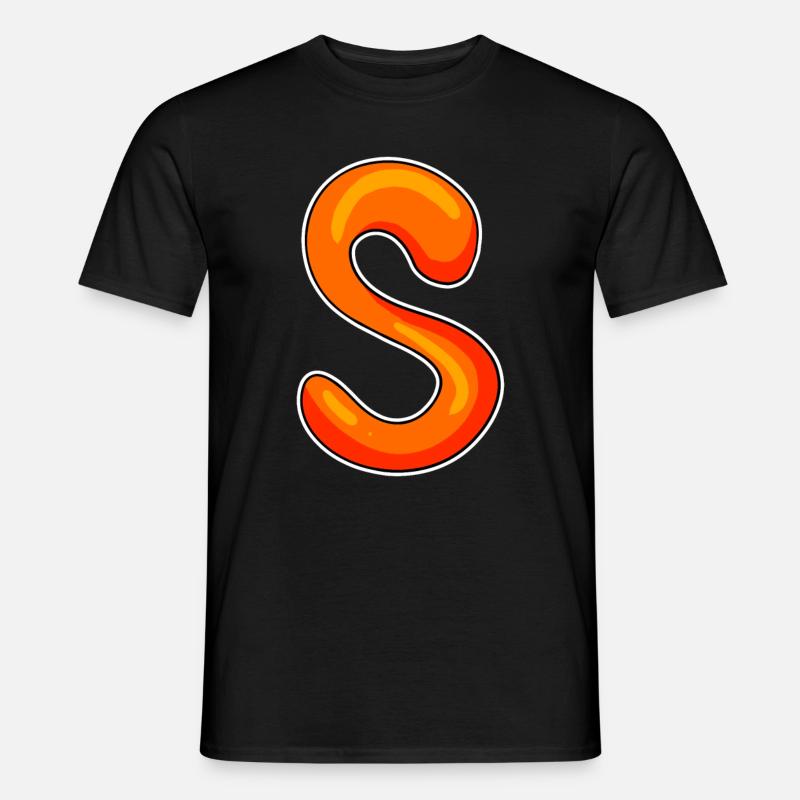 Buchstabe S - Männer T-Shirt - Schwarz