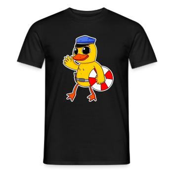 lifeguard police chick - Men's T-Shirt - black - Front - AI Model Male 178 light (178cm)