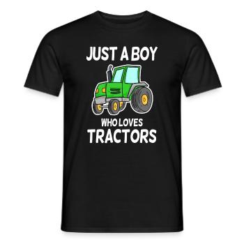 Tractor love tractors saying - Men's T-Shirt - black - Front - AI Model Male 178 light (178cm)