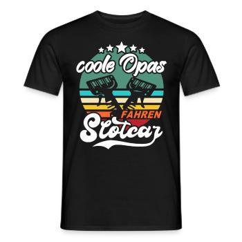 Slotcars Grandpa Slotcar saying Slot Car Autorennbahn - Men's T-Shirt - black - Front - AI Model Male 178 light (178cm)
