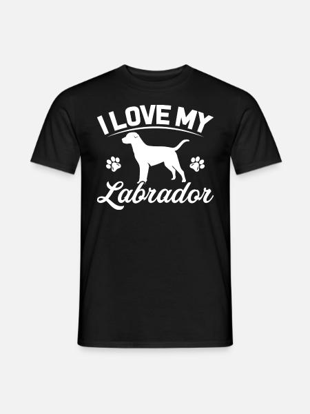 I LOVE MY LABRADOR - T-shirt homme - noir