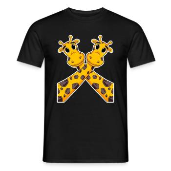 Girafe girafe - T-shirt homme - noir - Devant - AI Model Male 178 light (178cm)