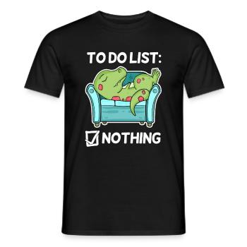 To do list Nothing Dinosaur - Men's T-Shirt - black - Front - AI Model Male 178 light (178cm)