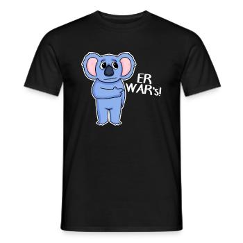 Koala lustig - Er war es - Männer T-Shirt - Schwarz - Vorne - AI Model Male 178 light (178cm)