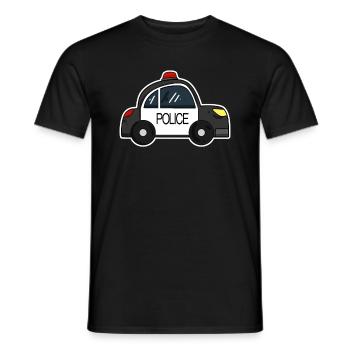 Polizeiwagen - Männer T-Shirt - Schwarz - Vorne - AI Model Male 178 light (178cm)