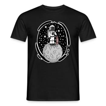 Skateboard skateboard de skateboard de skateboard astronaute - T-shirt homme - noir - Devant - AI Model Male 178 light (178cm)