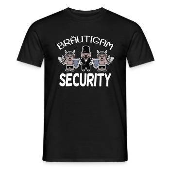 Bräutigam Security Wikinger - Männer T-Shirt - Schwarz - Vorne - AI Model Male 178 light (178cm)