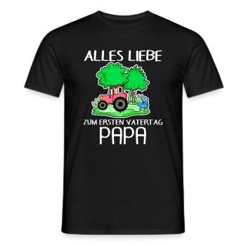 Vatertag - erster Vatertag Shirt - Männer T-Shirt - Schwarz - Vorne - AI Model Male 178 light (178cm)