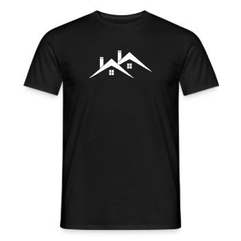 roof - Men's T-Shirt - black - Front - AI Model Male 178 light (178cm)
