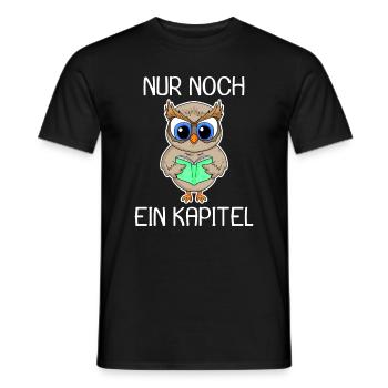 Eule Lesen Buch Bücher - Männer T-Shirt - Schwarz - Vorne - AI Model Male 178 light (178cm)