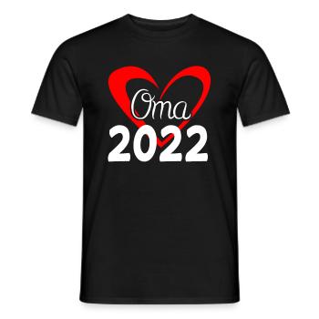 Oma 2022 - Werdende Oma - Männer T-Shirt - Schwarz - Vorne - AI Model Male 178 light (178cm)