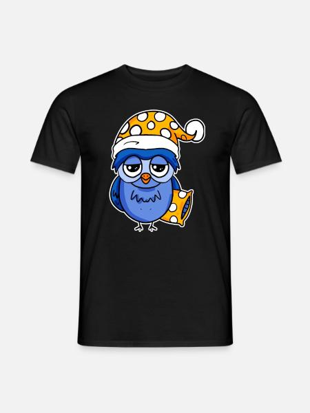 Early riser owl sleeping - Men's T-Shirt - black