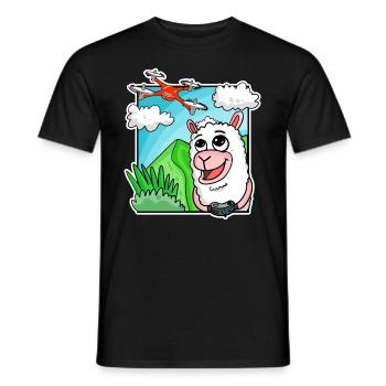 Drone Quadcopter Pilote drone Alpagas - T-shirt homme - noir - Devant - AI Model Male 178 light (178cm)