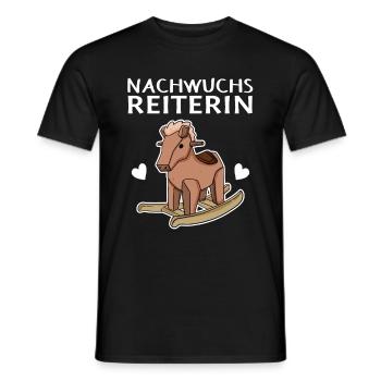 Reiterin Nachwuchs Pferd - Männer T-Shirt - Schwarz - Vorne - AI Model Male 178 light (178cm)