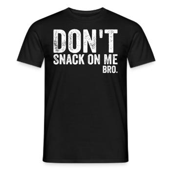 Don't Snack on Me Humor & Funny Cat Lover - T-shirt homme - noir - Devant - AI Model Male 178 light (178cm)