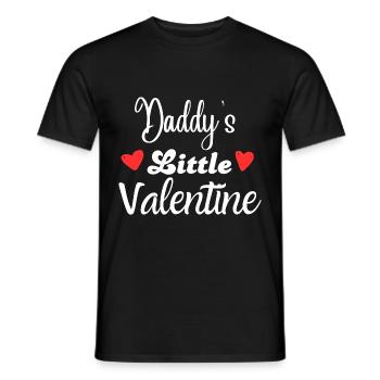 Daddy's Little Valentine - Men's T-Shirt - black - Front - AI Model Male 178 light (178cm)