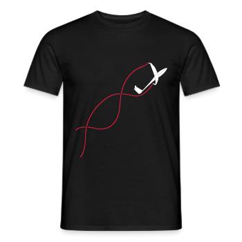 Glider glider glide gift - Men's T-Shirt - black - Front - AI Model Male 178 light (178cm)