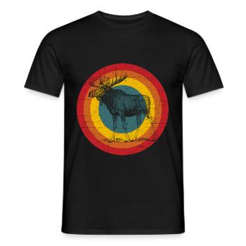 elk - Men's T-Shirt - black - Front - AI Model Male 178 light (178cm)