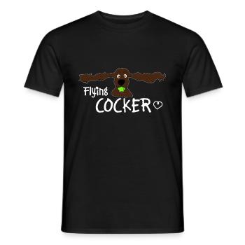 Cocker spaniel - Men's T-Shirt - black - Front - AI Model Male 178 light (178cm)