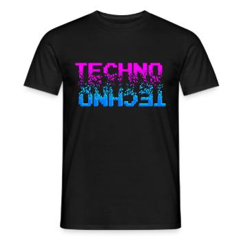 Techno Techno - Männer T-Shirt - Schwarz - Vorne - AI Model Male 178 light (178cm)