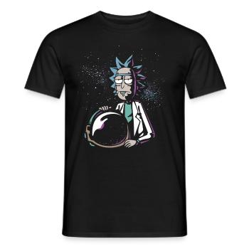 Rick and Morty Astronaut Helmet - Men's T-Shirt - black - Front - AI Model Male 178 light (178cm)