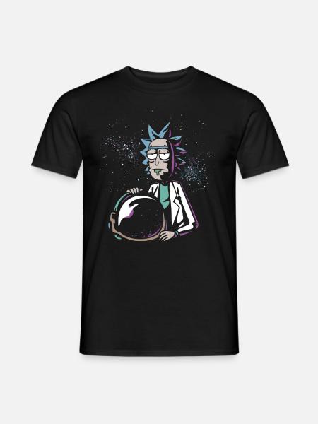 Rick and Morty Astronaut Helmet - Men's T-Shirt - black