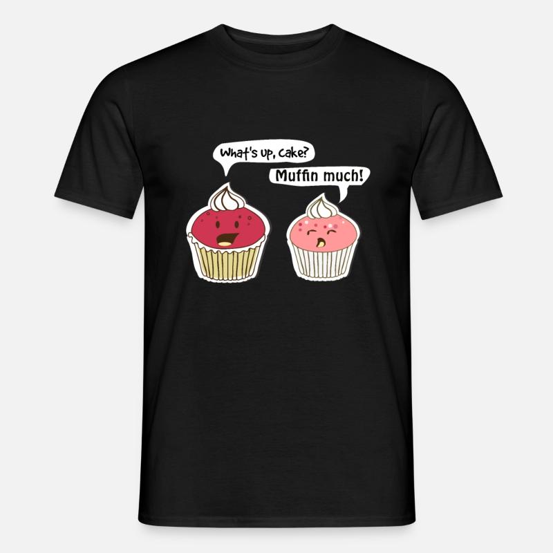 Muffin Konversation - Männer T-Shirt - Schwarz