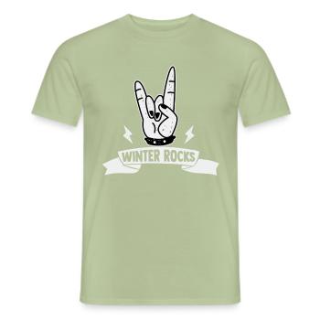 hiver - T-shirt homme - vert sauge - Devant - AI Model Male 178 light (178cm)