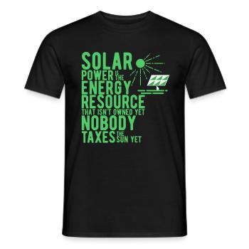 solaire - T-shirt homme - noir - Devant - AI Model Male 178 light (178cm)