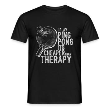 ping-pong - Men's T-Shirt - black - Front - AI Model Male 178 light (178cm)