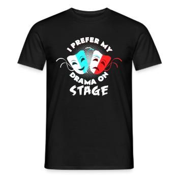 I want to see my drama on stage gift - Men's T-Shirt - black - Front - AI Model Male 178 light (178cm)