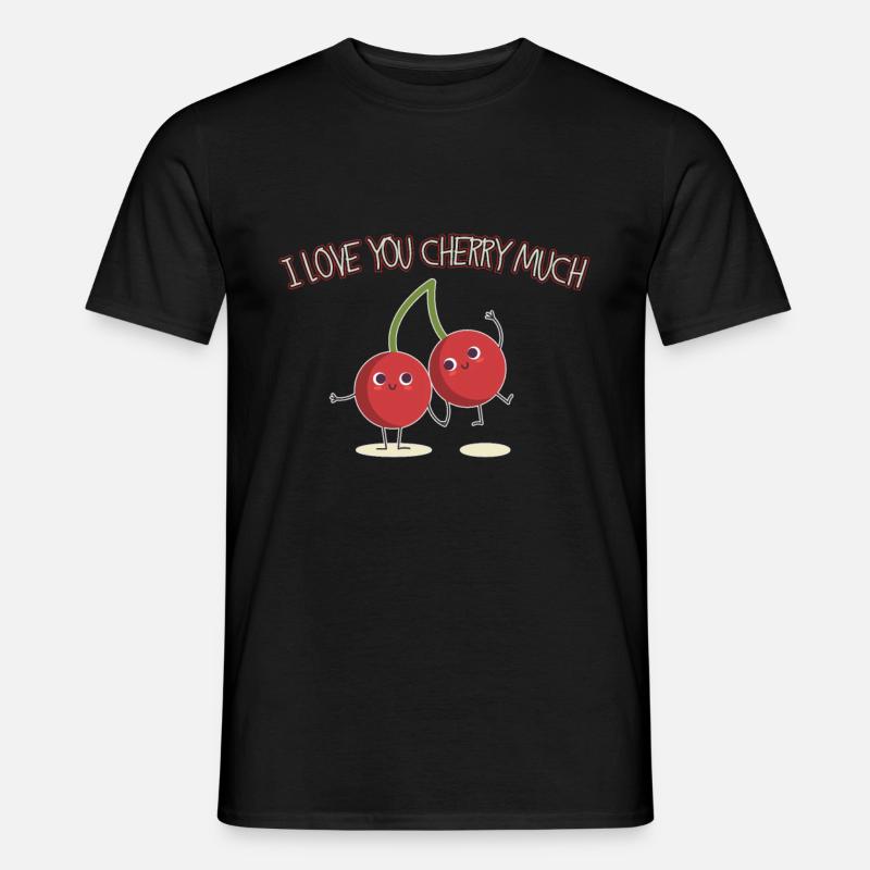 Kirsche - Männer T-Shirt - Schwarz