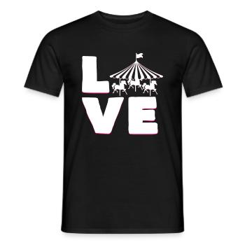 Liebe Fasching Karneval Idee fünfte Jahreszeit - Männer T-Shirt - Schwarz - Vorne - AI Model Male 178 light (178cm)
