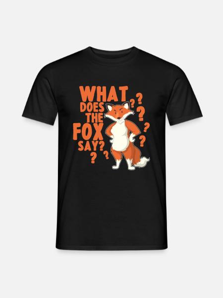 Was sagt der Fuchs - Männer T-Shirt - Schwarz