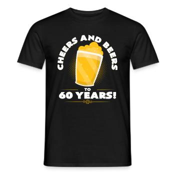 60ème anniversaire - T-shirt homme - noir - Devant - AI Model Male 178 light (178cm)
